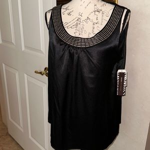 Dana Bachman NWT LARGE 22” 25” long lovely fabric beaded collar gathered front